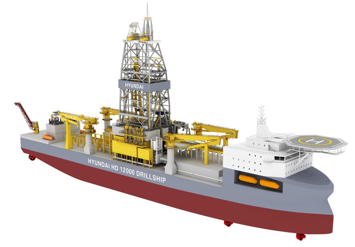 Hyundai Heavy Unveils the HD12000 Drillship, a Joint Development